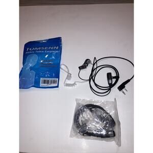 TOMSENN 2-Pin Covert Acoustic Tube Walkie Talkie Earpiece – Two Way Radio Lot 2